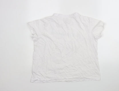 Preloved Primark Womens White  Cotton Basic T-Shirt Size L Round Neck - Back