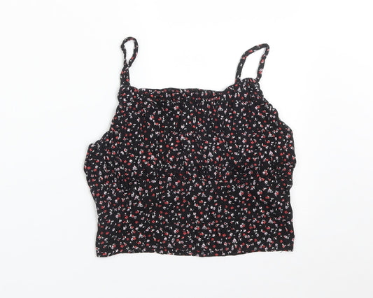 Primark Womens Multicoloured Floral Viscose Camisole T-Shirt Size S Square Neck