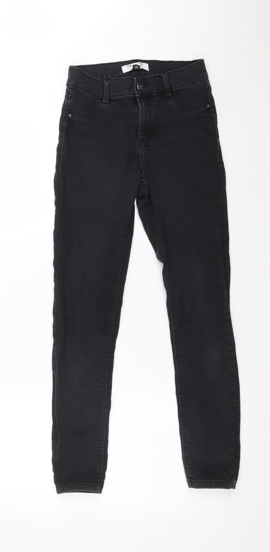 Dorothy Perkins Womens Black  Cotton Skinny Jeans Size 8 L28 in Regular