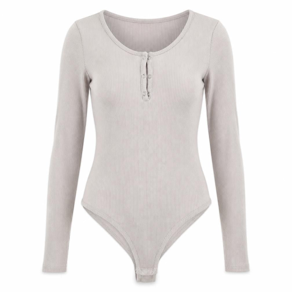 Primark Womens Grey Striped Polyester Bodysuit One-Piece Size S