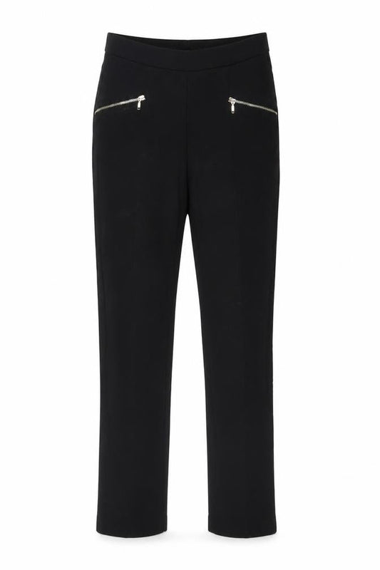 Peacocks Womens Black  Viscose Trousers  Size 8 L28 in Regular