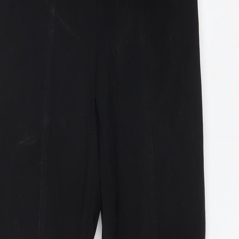 Peacocks Womens Black  Viscose Trousers  Size 8 L28 in Regular