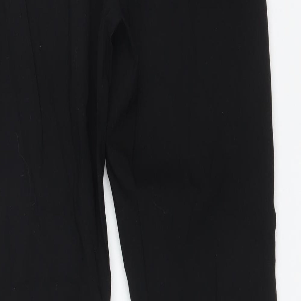 Peacocks Womens Black  Viscose Trousers  Size 8 L28 in Regular