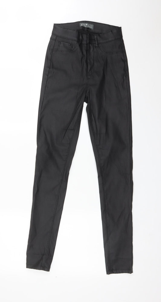 DENIM CO Womens Black  Polyester Skinny Jeans Size 4 L28 in Regular