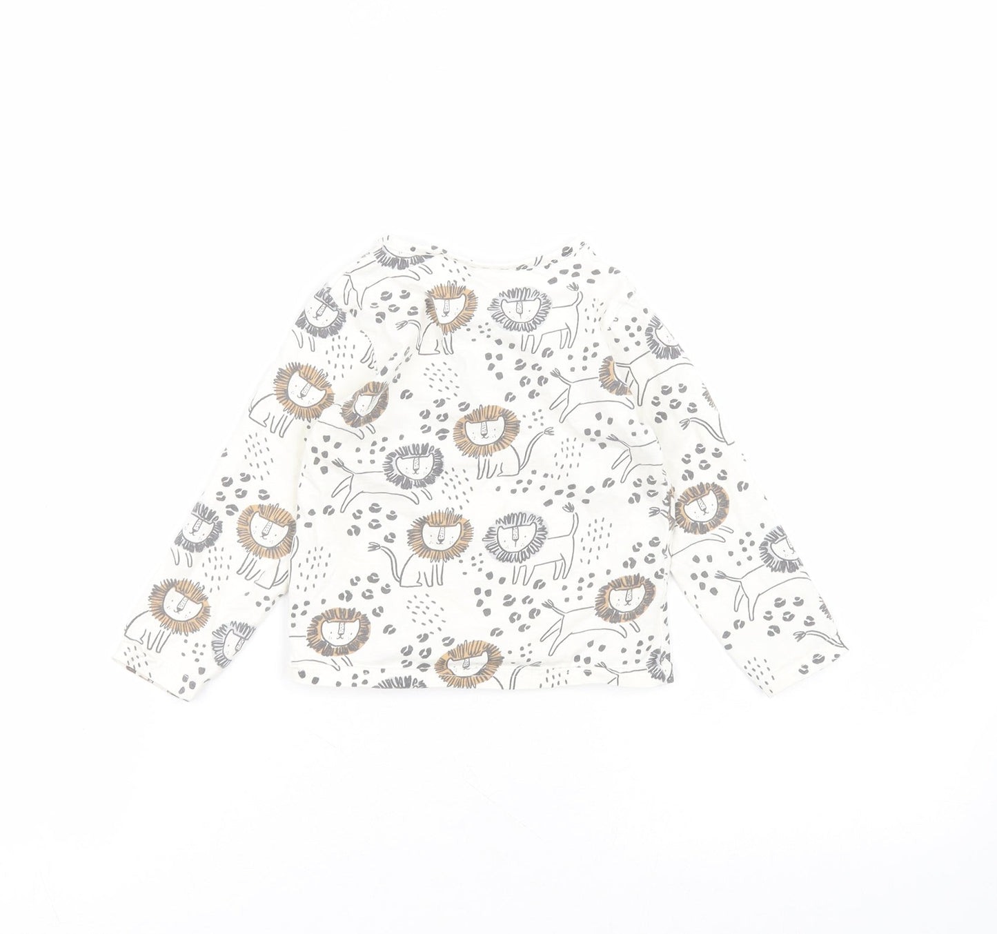 TU Boys White  Cotton Basic T-Shirt Size 12 Years Round Neck