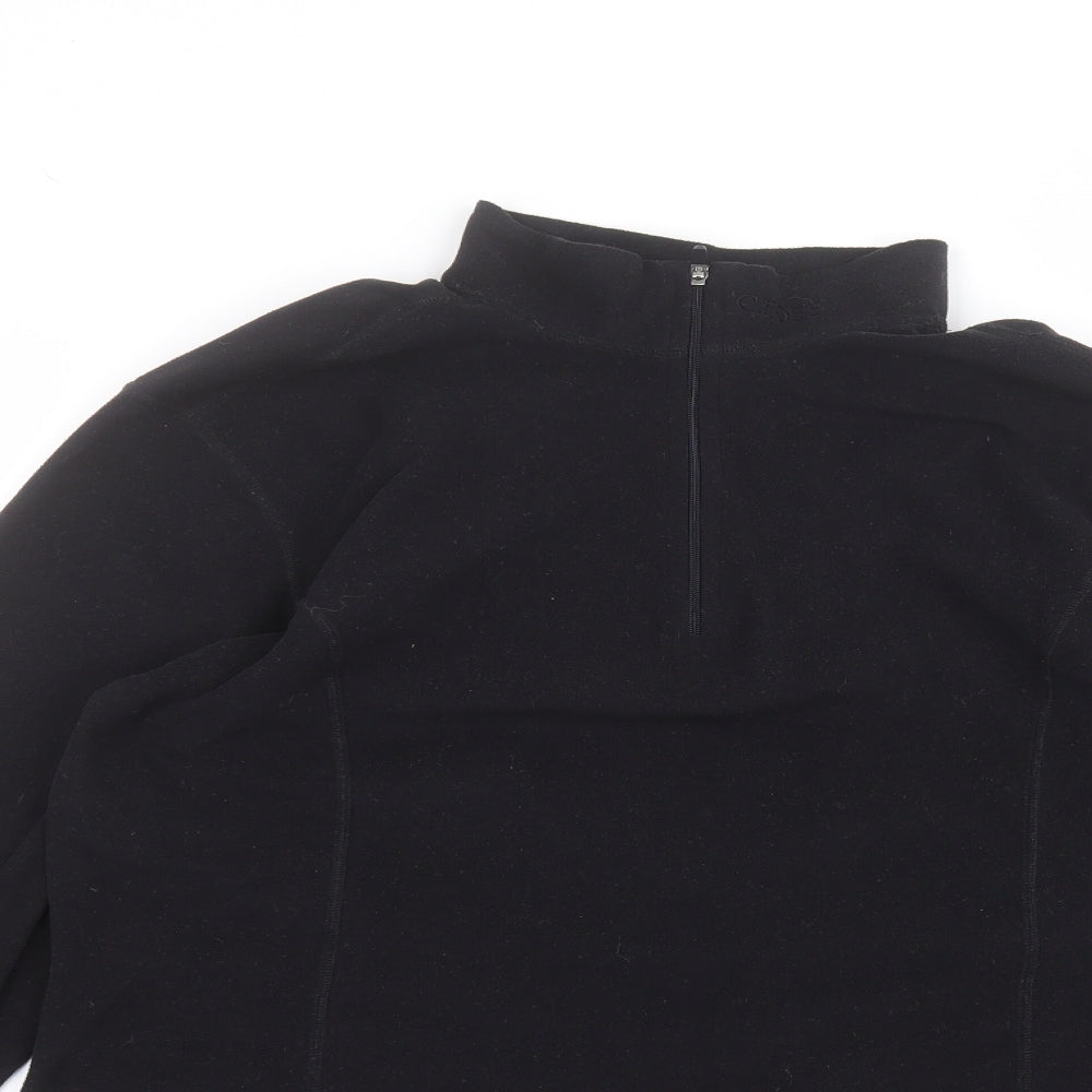 Cross Womens Black Round Neck  Polyester Pullover Jumper Size 18