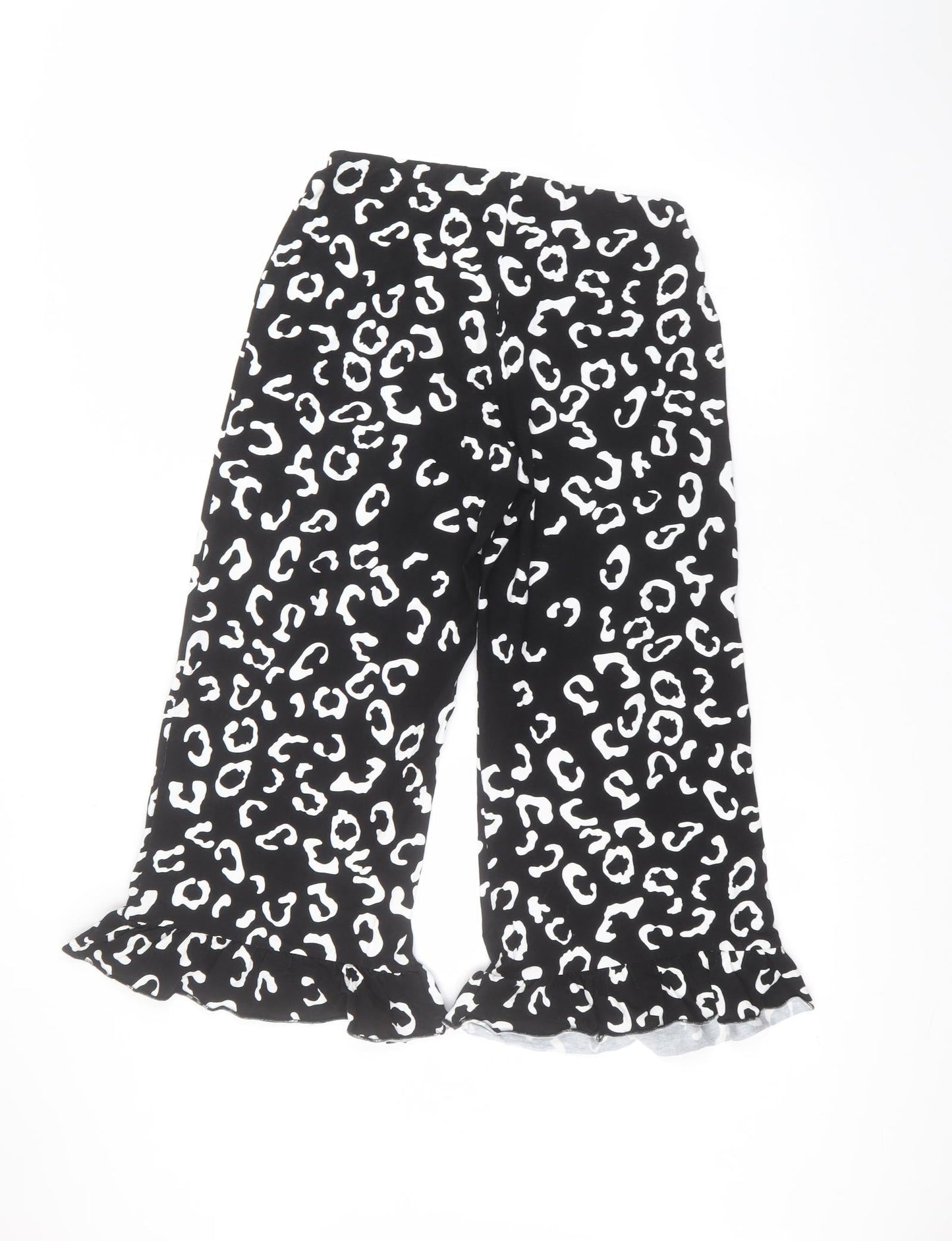 ASOS Womens Black  Viscose Cropped Trousers Size 12 L21 in Regular