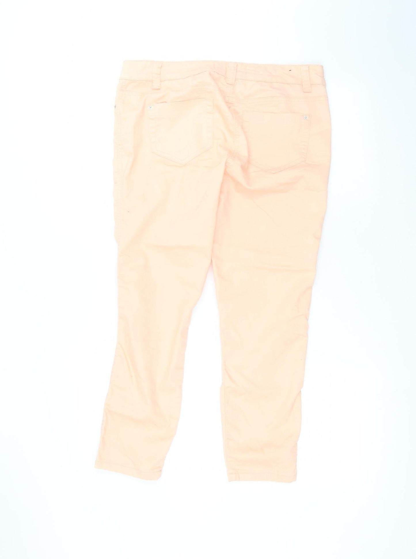 yes yes Womens Pink  Cotton Skinny Jeans Size 14 L24 in Regular