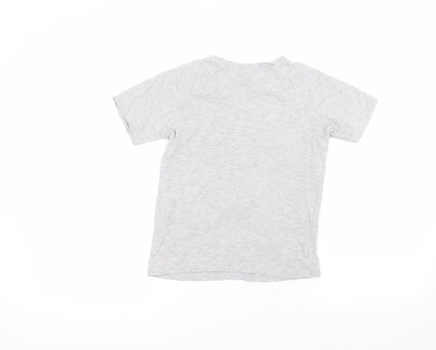 Denim Boys Grey  Cotton Basic T-Shirt Size 7 Years Round Neck