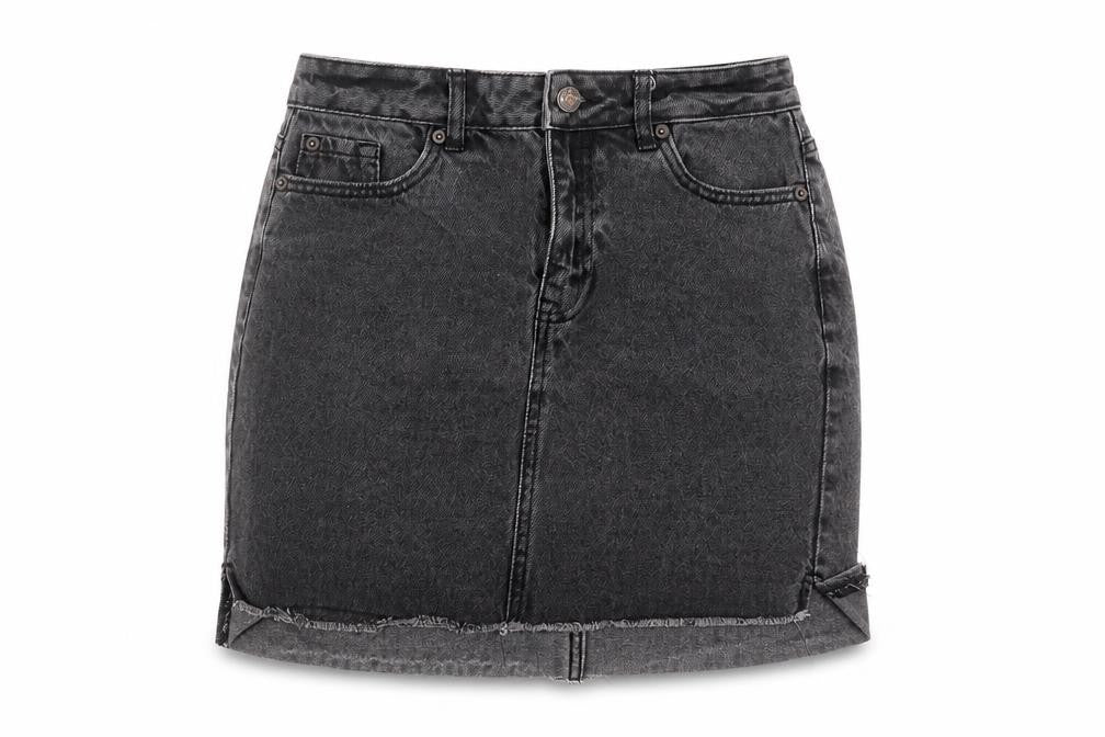 New Look Womens Black  Cotton Mini Skirt Size 8
