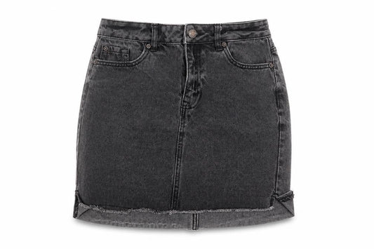 New Look Womens Black  Cotton Mini Skirt Size 8