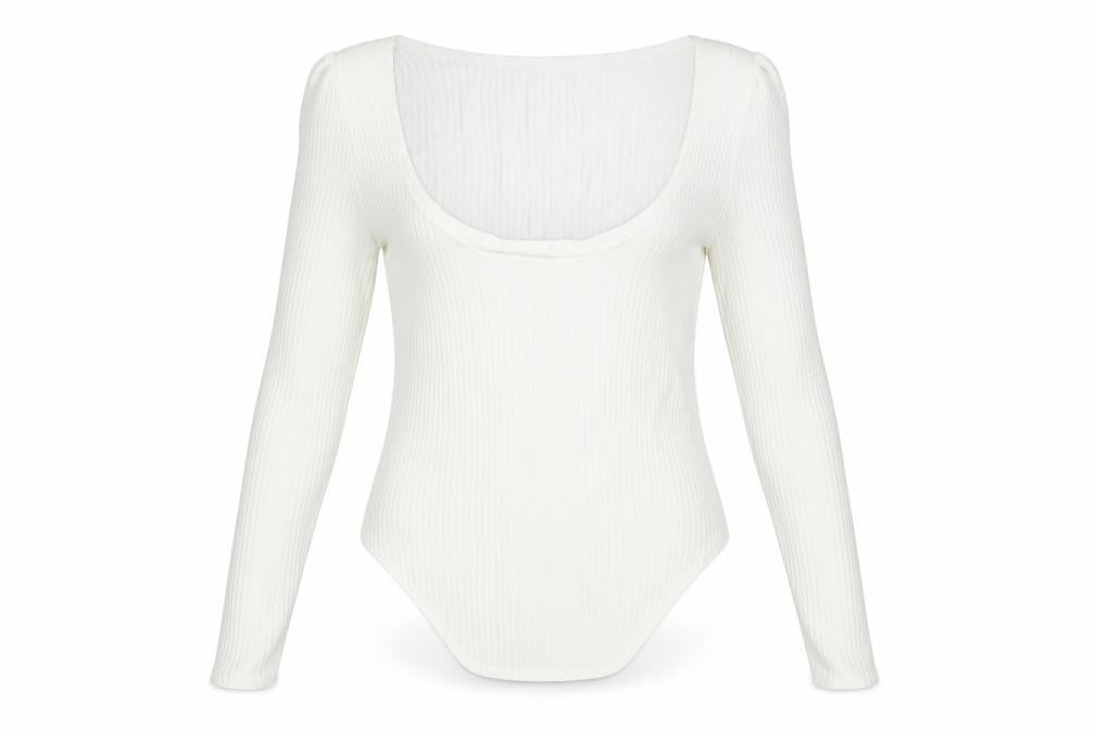 Missguided Womens White Round Neck  Acrylic Pullover Jumper Size 12