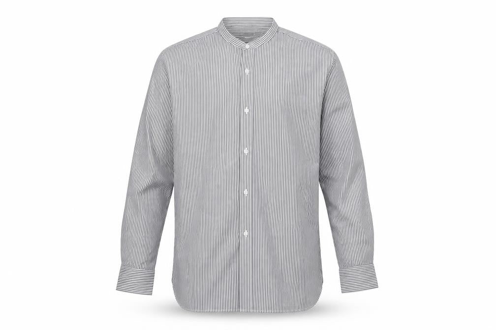 Preworn Mens White Striped   Button-Up Size 16 Collared