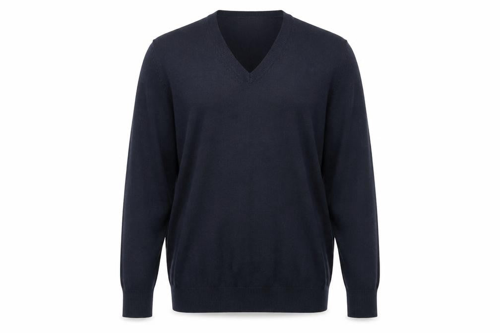 Marks & Spencer Mens Blue V-Neck  Acrylic Pullover Jumper Size L