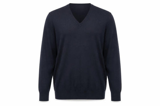 Marks & Spencer Mens Blue V-Neck  Acrylic Pullover Jumper Size L