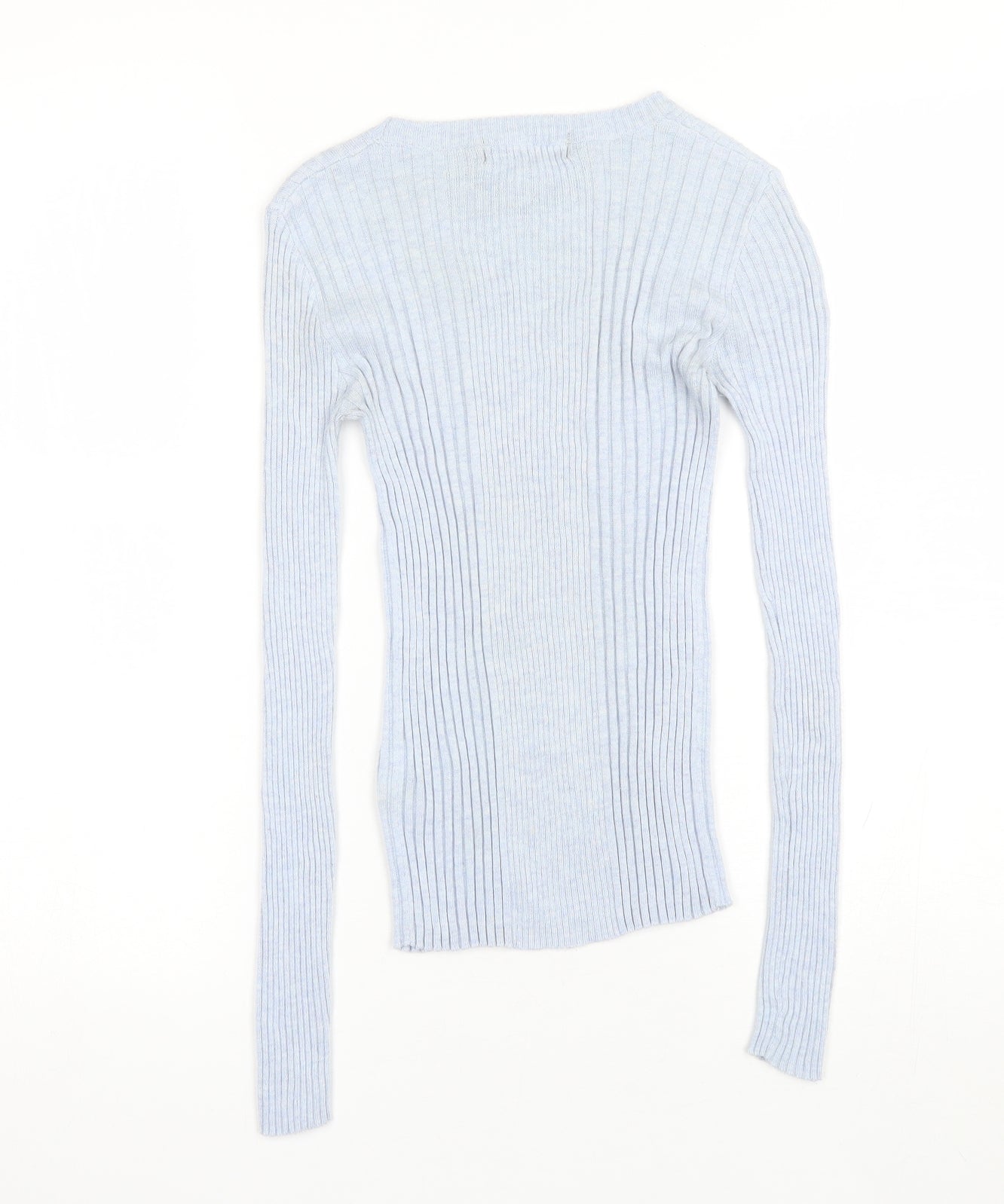 Atmosphere Womens Blue Round Neck  Nylon Pullover Jumper Size 6