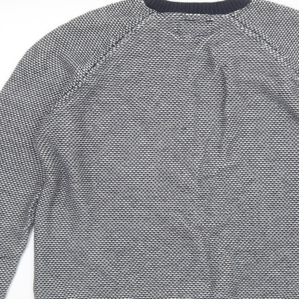 Topman Mens Blue Round Neck  Acrylic Pullover Jumper Size M