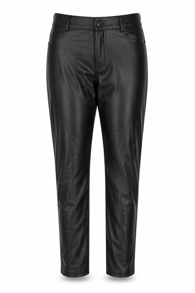 Moski Womens Black  Polyester Trousers  Size XL L27 in Regular