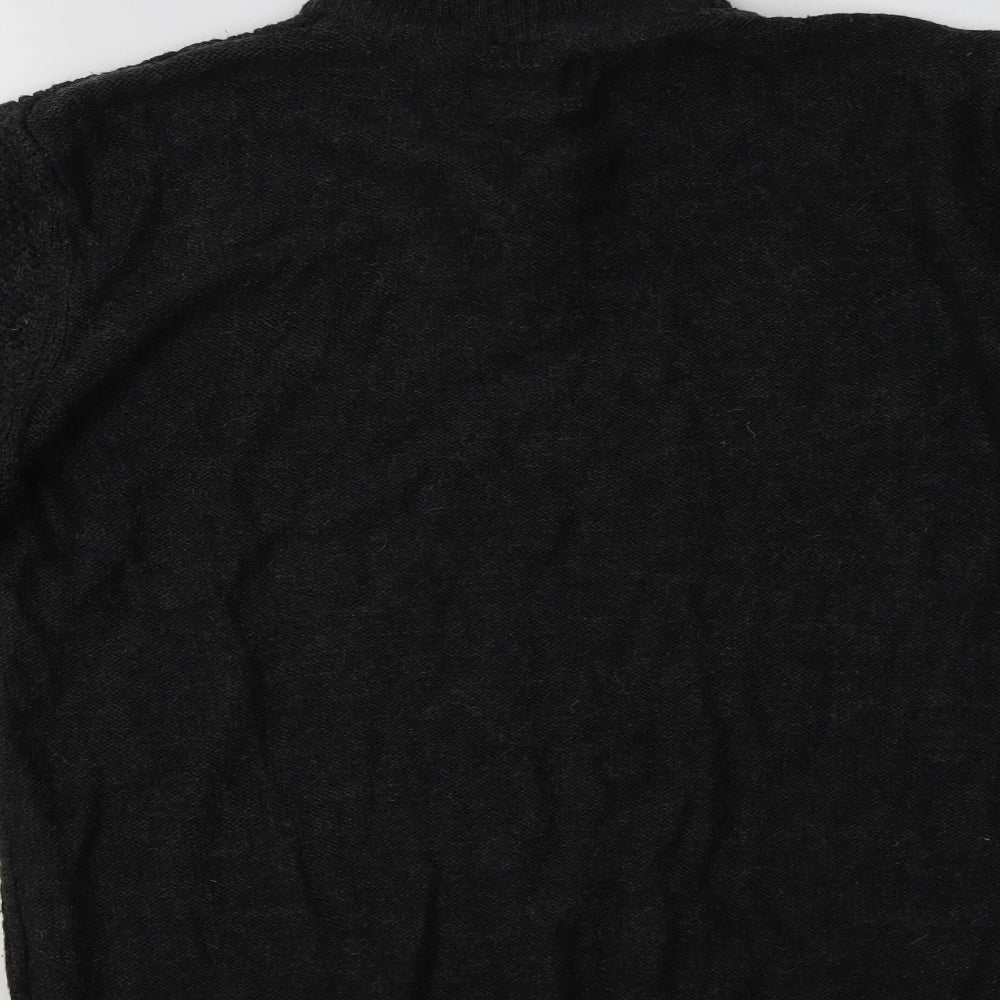 Matalan Mens Grey Collared  Acrylic Henley Jumper Size L