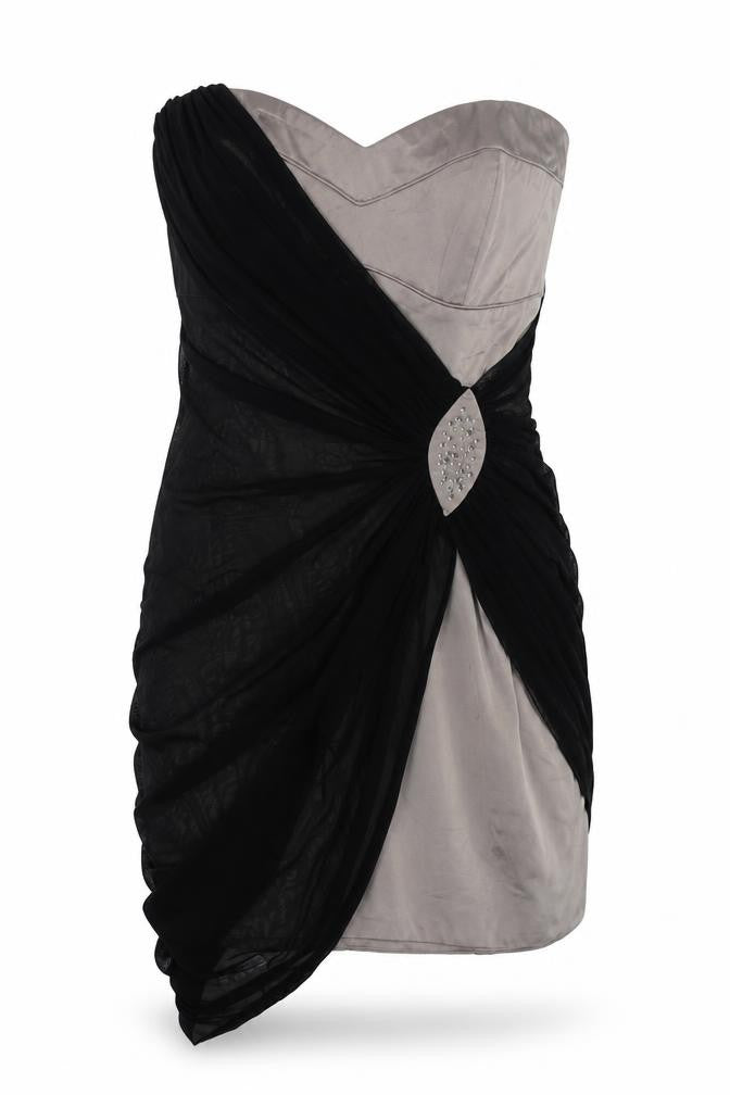 Lipsy Womens Black  Polyamide Bodycon  Size 8  Off the Shoulder
