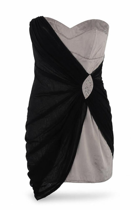 Lipsy Womens Black  Polyamide Bodycon  Size 8  Off the Shoulder