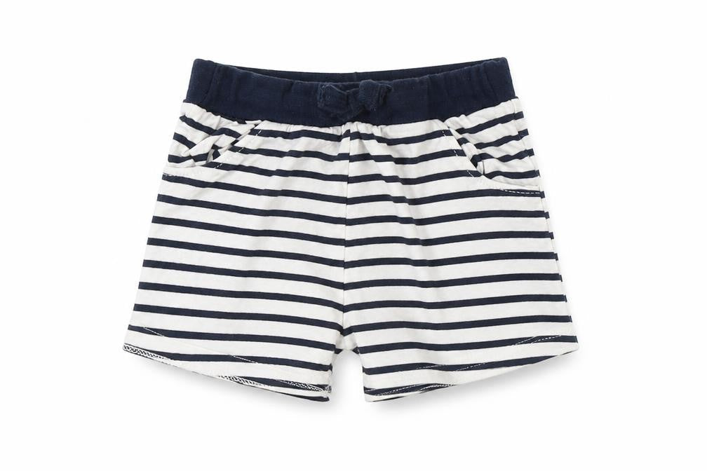 F&F Boys White Striped Cotton Sweatpants Trousers Size 9-12 Months