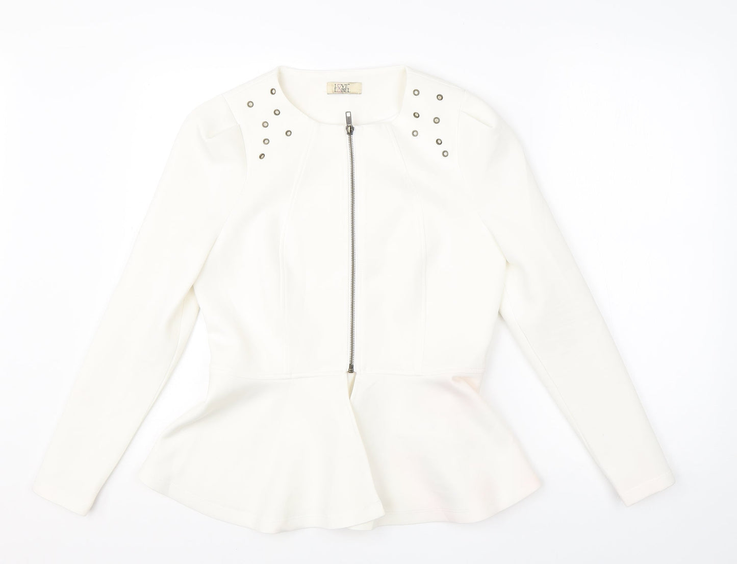 Love Label Womens White   Jacket Blazer Size 10