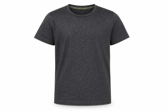 Tu Girls Grey  Cotton Basic T-Shirt Size 7 Years Round Neck