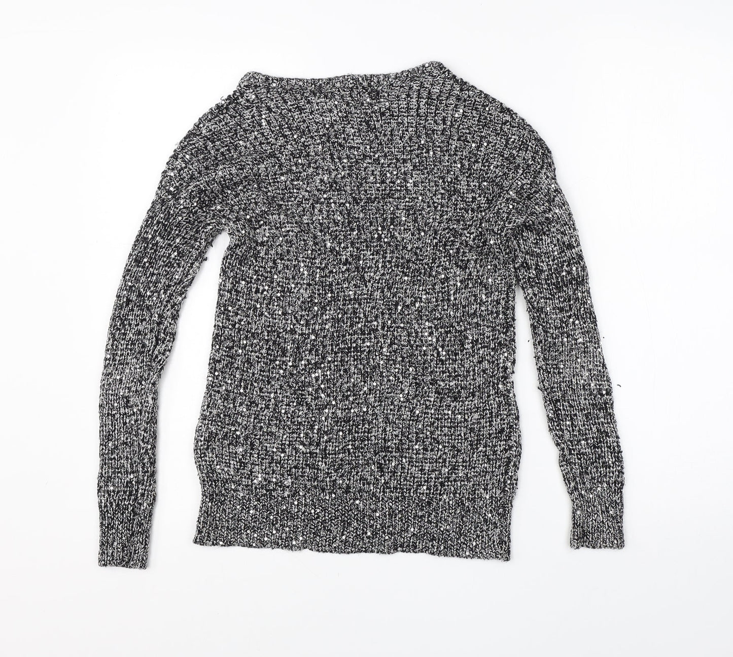 Atmoshpere Womens Grey Round Neck  Polyester Pullover Jumper Size 10