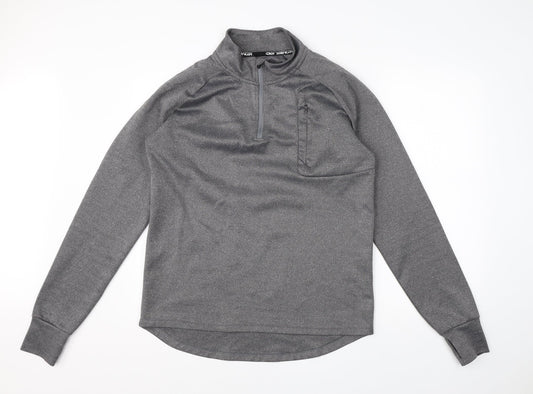 Preworn Womens Grey High Neck  Polyester Pullover Jumper Size XL