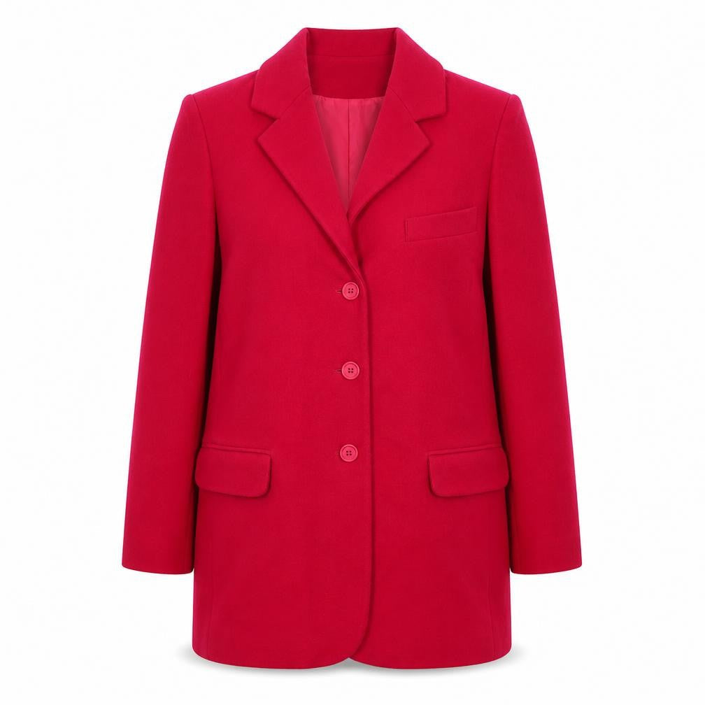 Classics Woman Womens Red   Overcoat Coat Size 14