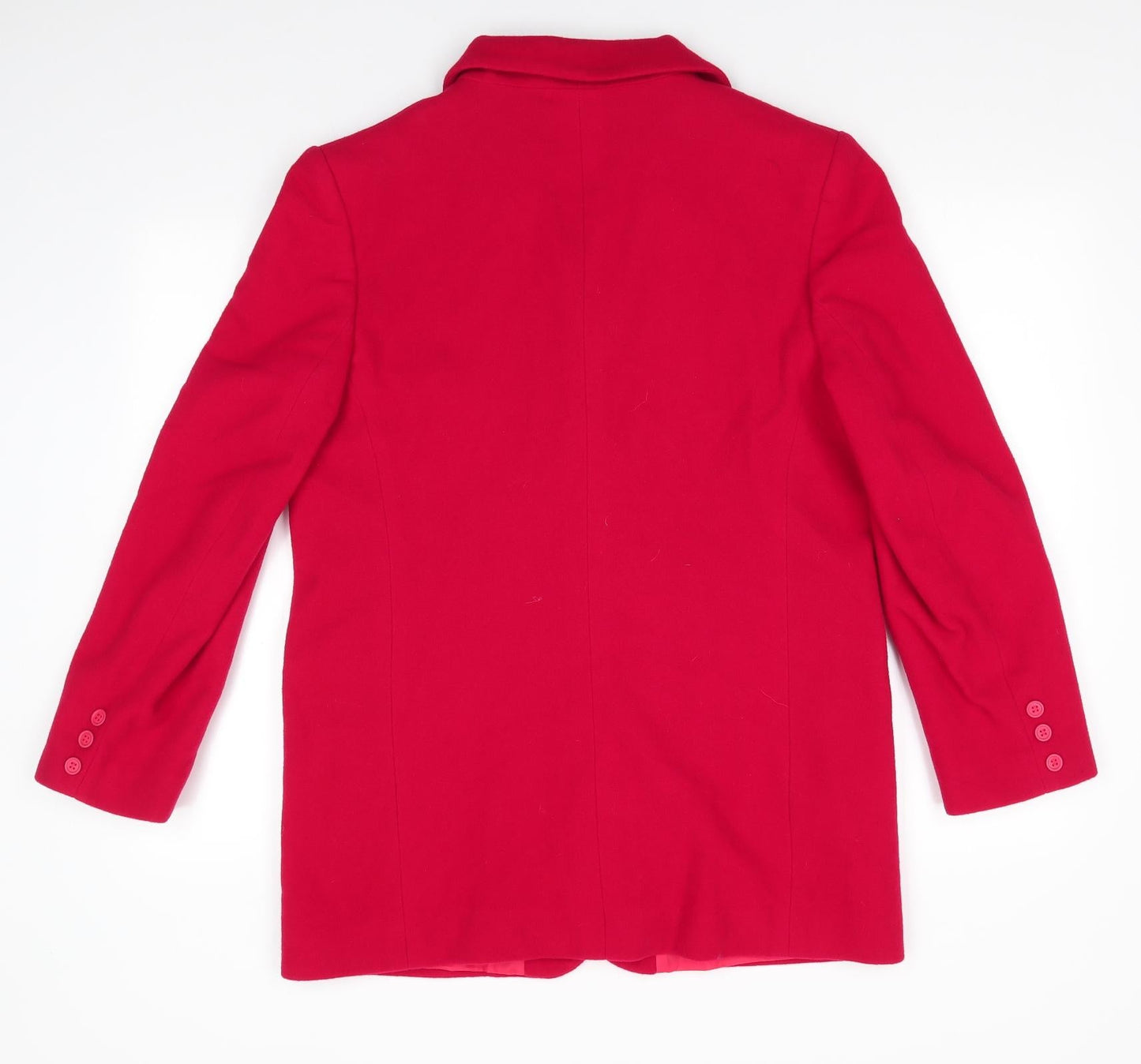 Classic Woman Womens Red   Overcoat Coat Size 14