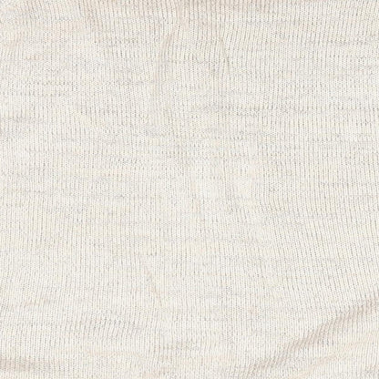 River Island Womens Beige Square Neck  Viscose Pullover Jumper Size S   - Subtle shimmer effect