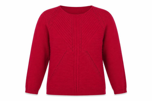 Envy I Womens Red Round Neck   Pullover Jumper Size L