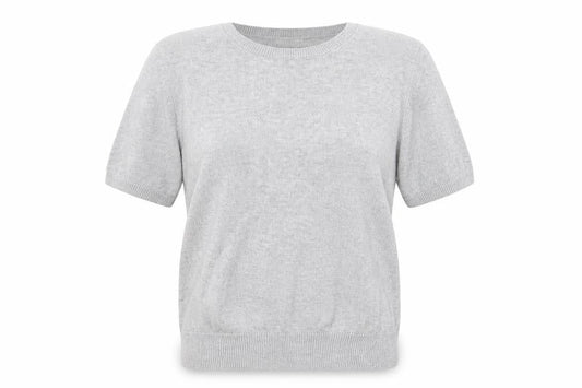 H&M Girls Grey  Viscose Basic T-Shirt Size XS Round Neck