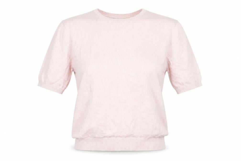 H&M Womens Pink  Viscose Basic T-Shirt Size XS Round Neck