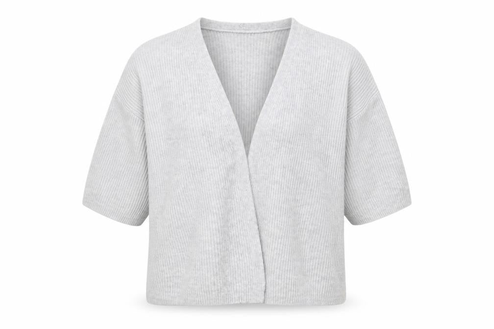 H&M Womens Grey V-Neck  Acrylic Cardigan Jumper Size XS