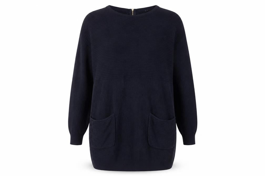 George Womens Blue Round Neck  Acrylic Pullover Jumper Size M