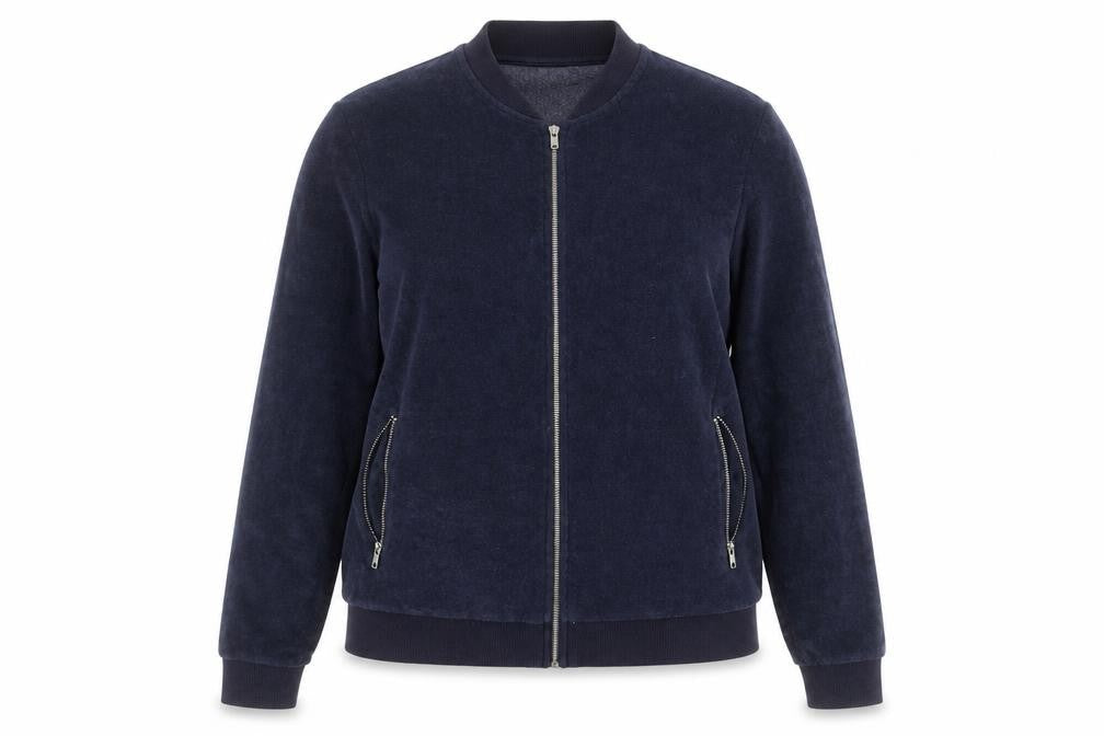 ASOS Womens Blue Round Neck  Polyester Full Zip Jumper Size M