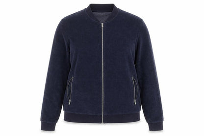 ASOS Womens Blue Round Neck  Polyester Full Zip Jumper Size M