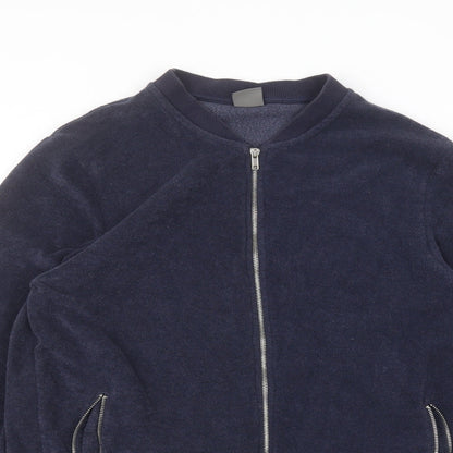 ASOS Womens Blue Round Neck  Polyester Full Zip Jumper Size M