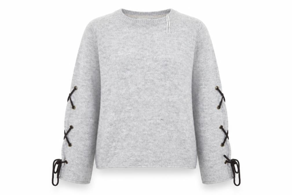 Matalan Womens Grey Round Neck  Acrylic Pullover Jumper Size M