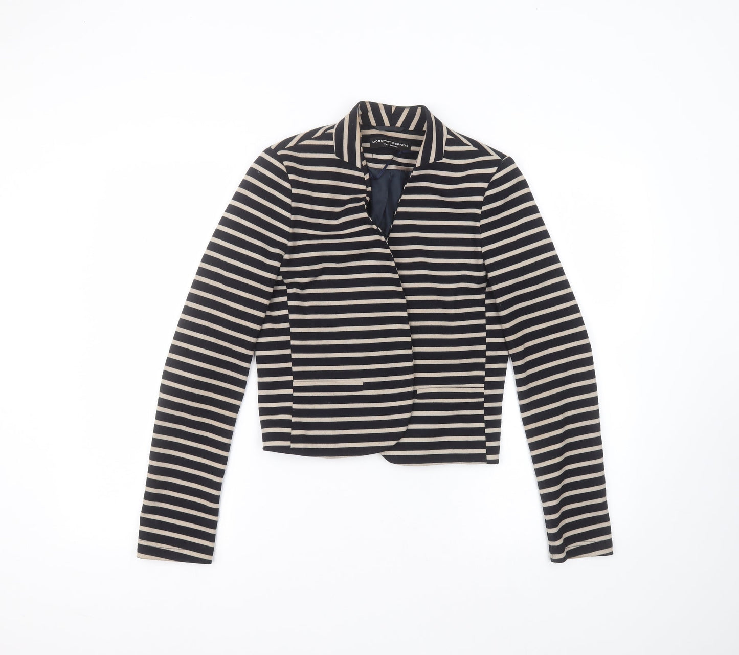 Dorothy Perkins Womens Beige Striped  Jacket  Size 6