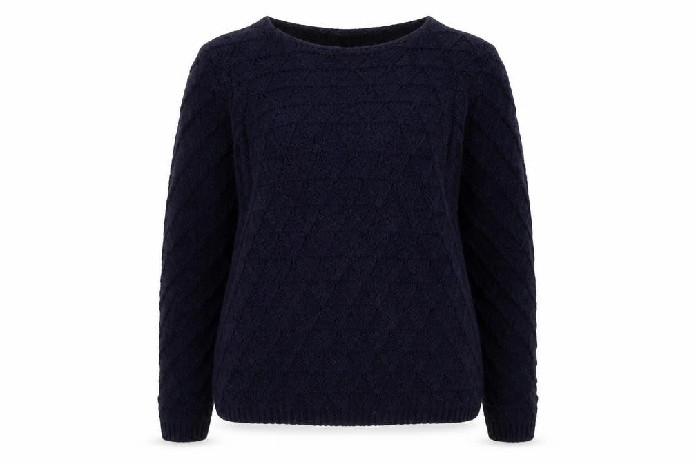 Debinhams Womens Blue Round Neck  Acrylic Pullover Jumper Size 20