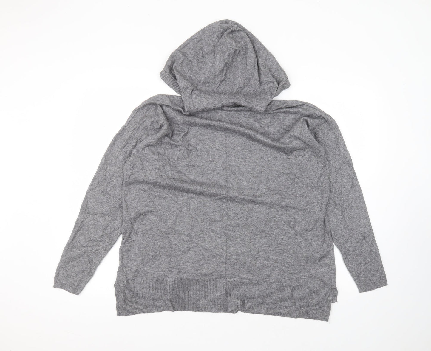 Amara Reya Womens Grey  Viscose Pullover Hoodie Size M