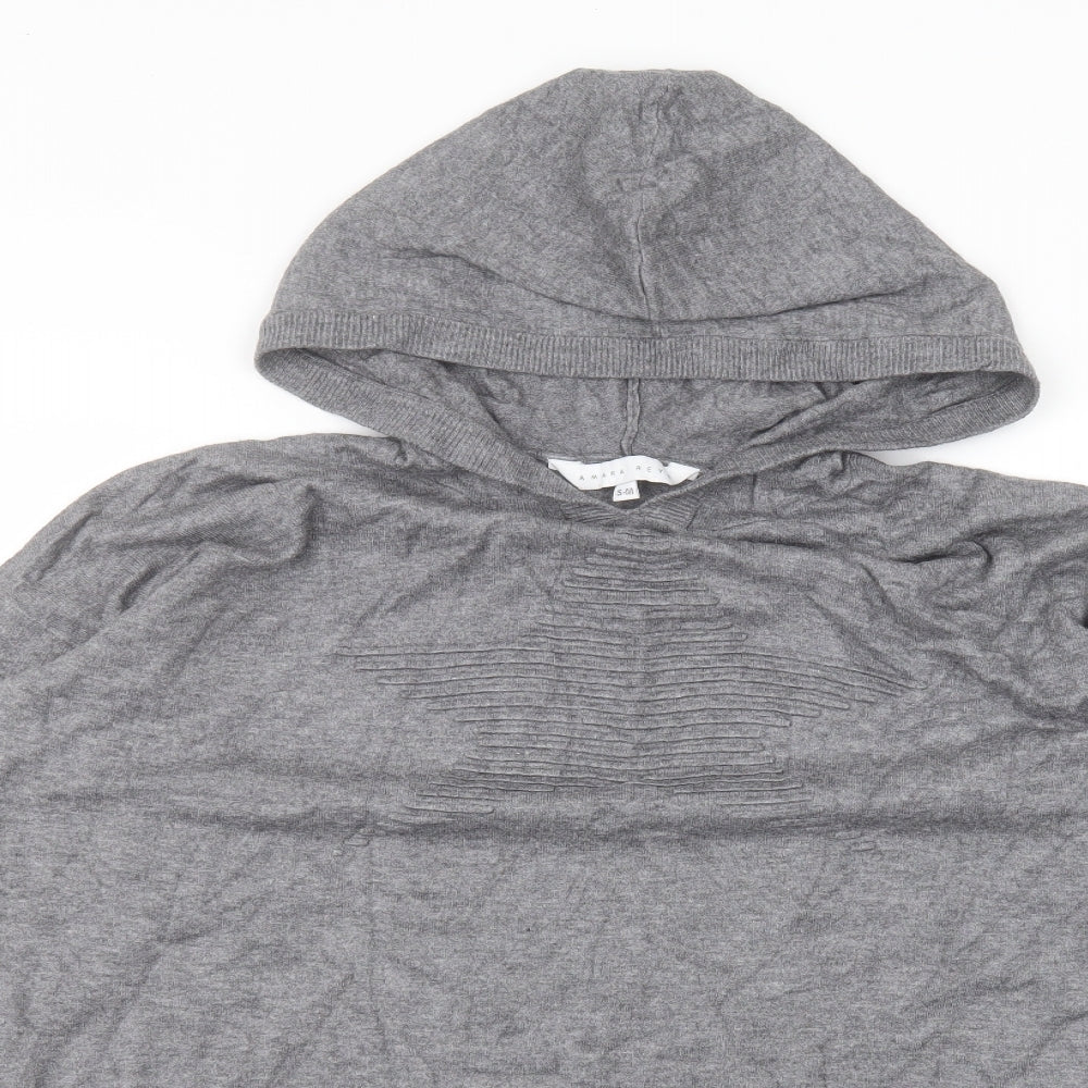 Amara Reya Womens Grey  Viscose Pullover Hoodie Size M