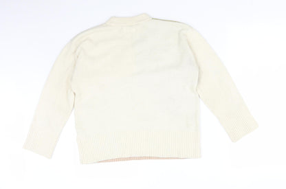 Marks & Spencer Womens Multicoloured Colourblock Cotton Pullover Sweatshirt Size 10