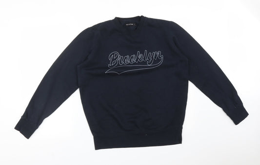 PRETTYLITTLETHING Womens Blue  Polyester Pullover Sweatshirt Size S   - BROOKLYN