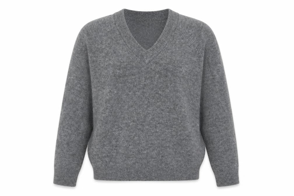 H&M Womens Grey  Acrylic Pullover Sweatshirt Size M