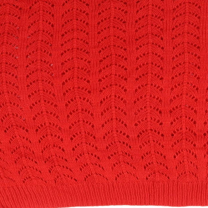 H&M Womens Red Geometric Acrylic Pullover Sweatshirt Size M
